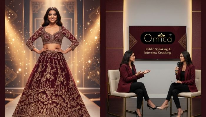 Beauty pageant runway and speech training before the Omica Pageant finale.